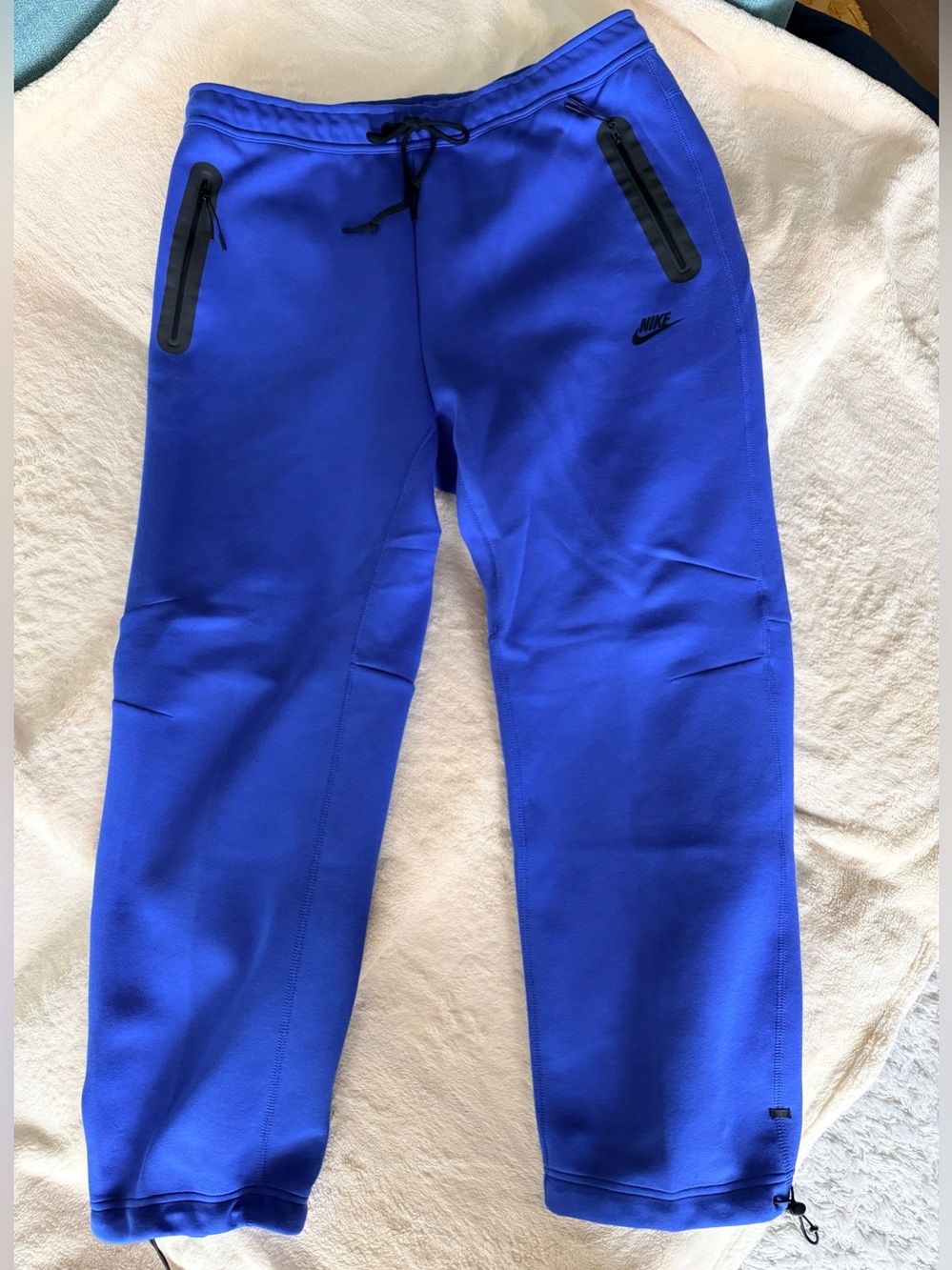 Nike Men's XL Blue Tech Fleece Style Joggers Zip Pocket Sweatpants